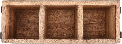 Miniatura 4 de Organizador de cajones de utensilios de madera de mango, organizador de bandeja de cubiertos, organizador de cajones de cocina para cubiertos (11 x