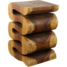 Haussmann Talen Snake Twist End Table 12 x 14 x 20 in H Oak