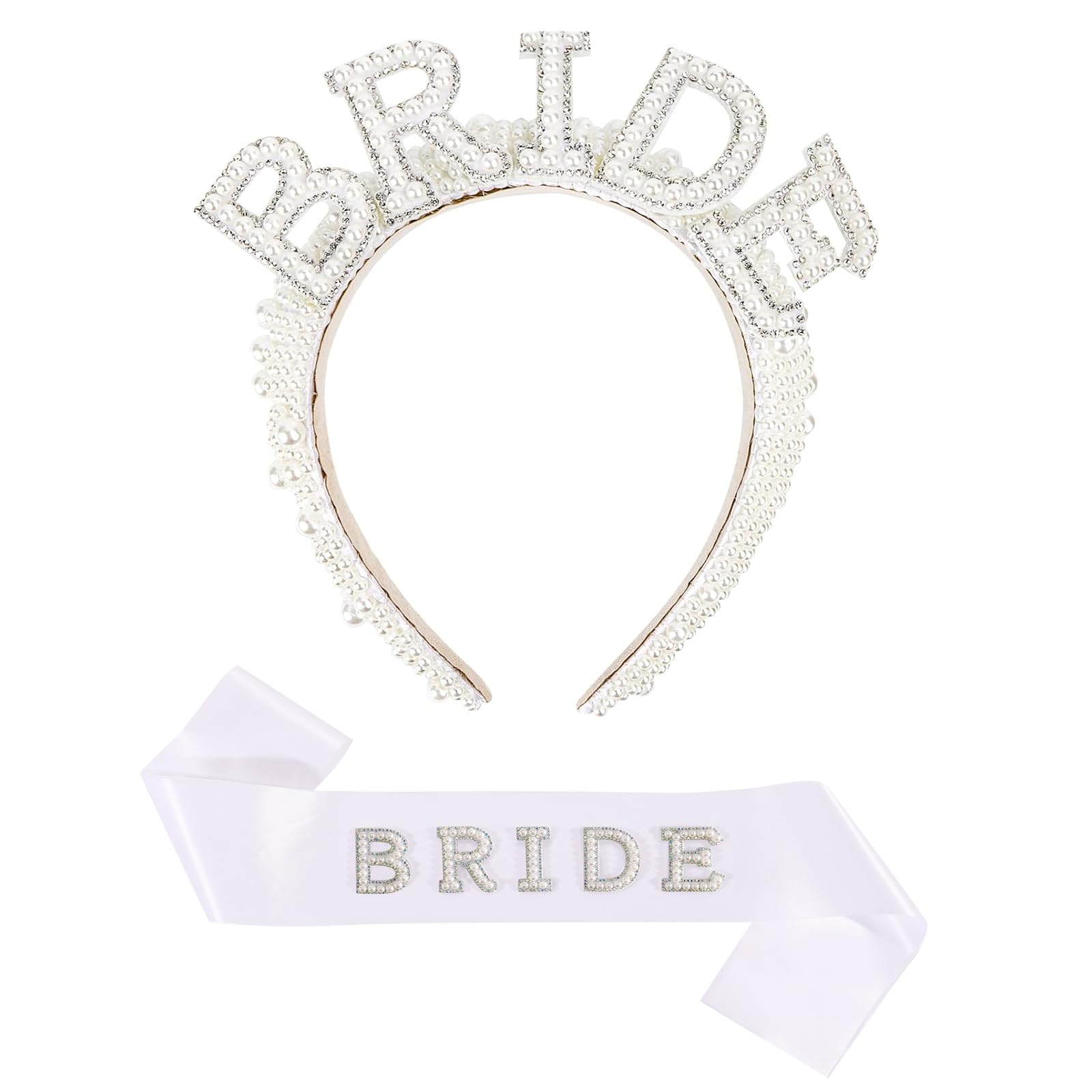 Bride Headband, Bride Accessories, Wedding Headbands for Bride, Bachelorette Party Decoration, Team Bride Headband, Bride Tiara, Women’s Bridal Shower Costume Accessory