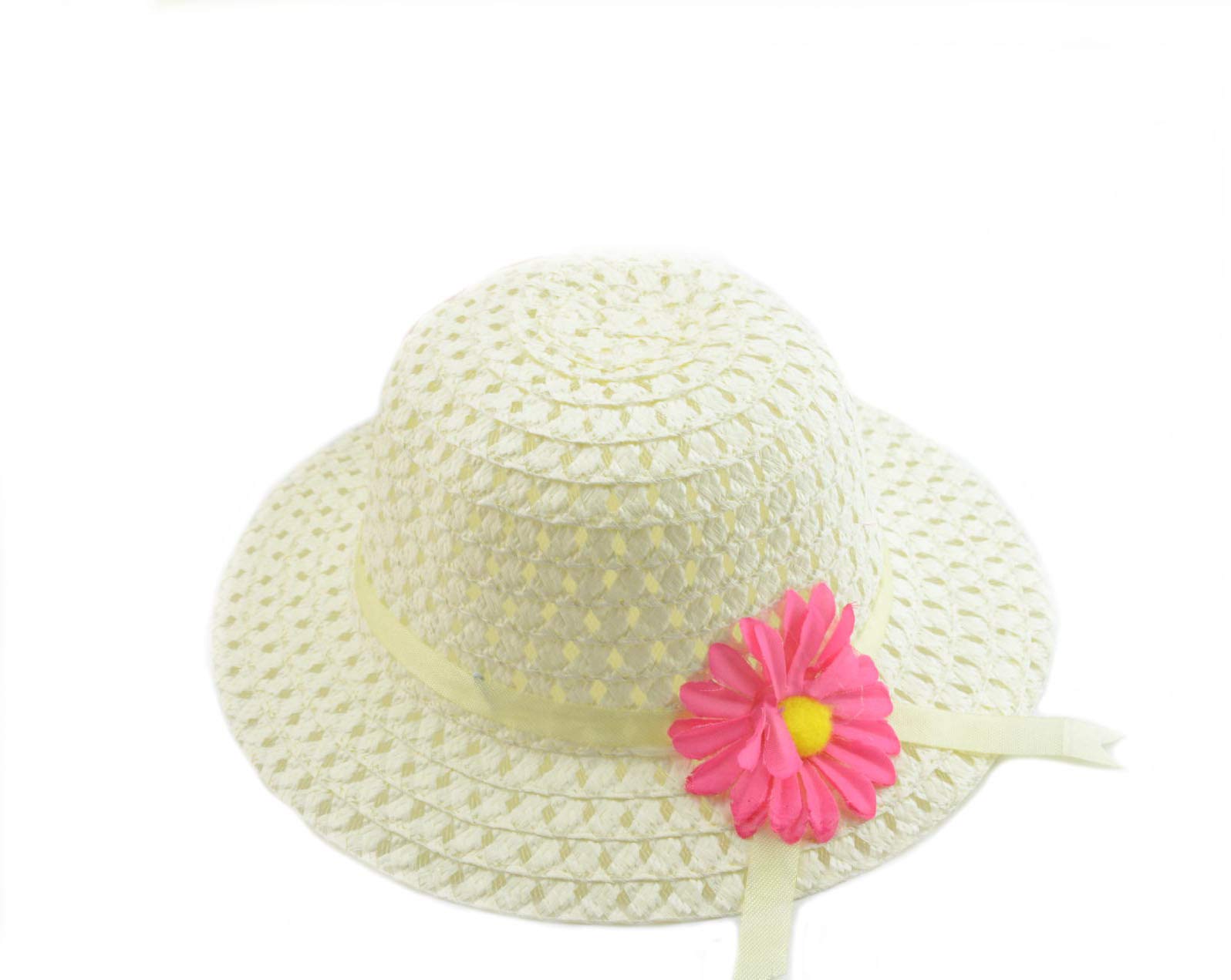 YUEMING Sombrero de Paja Niñas Gorra de Sol Chica, Gorro de Playa Niñas Cap Playa de Verano Protección Solar Transpirable para Viaje Beach Piscina al Aire Libre