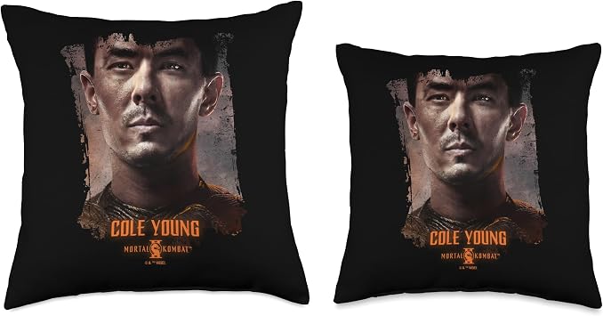 Mortal Kombat 2 Cole Young Portrait Throw Pillow
