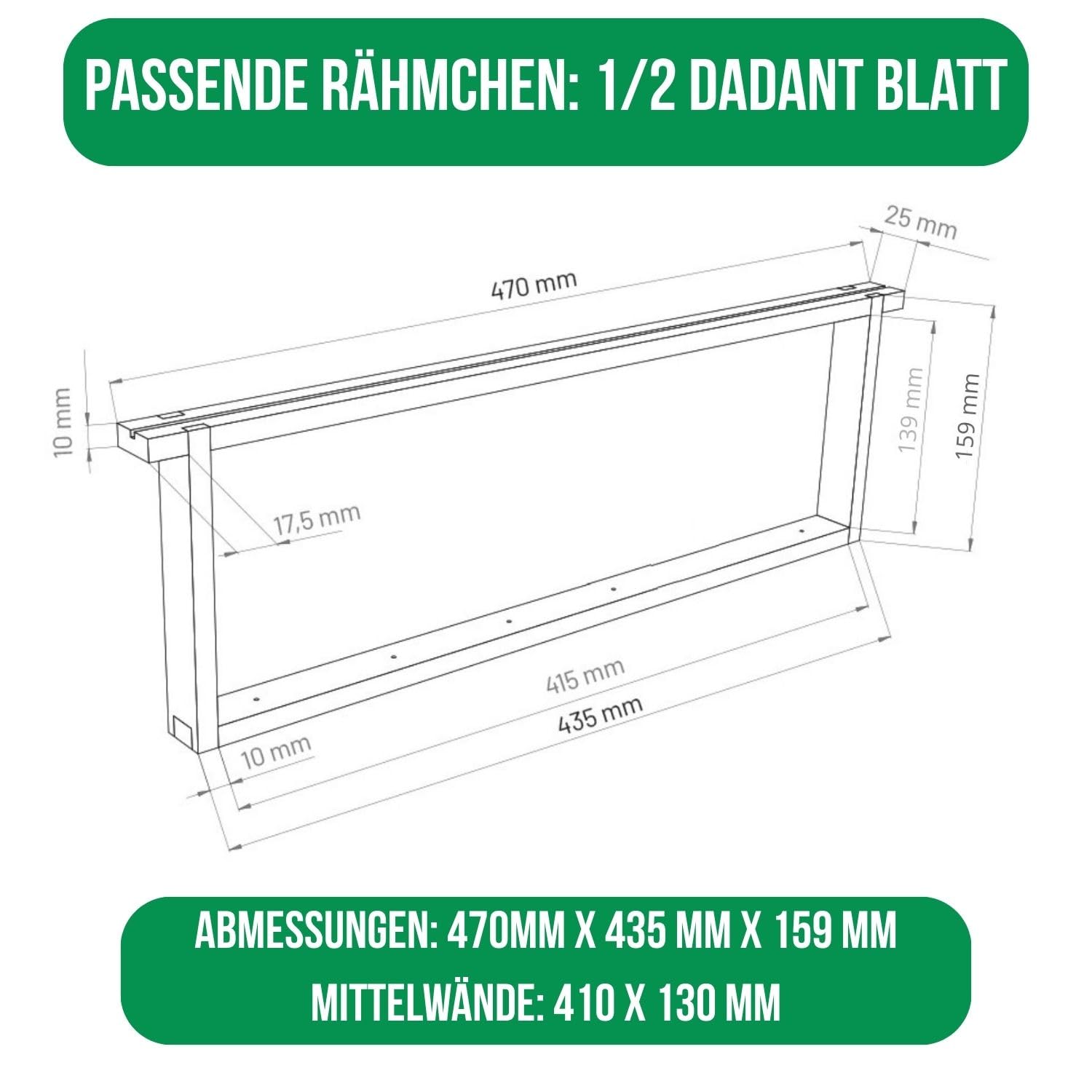 LYSON Bienenbeute Styropor Dadantbeute Dadant Blatt Beute OPTIMA Bienenstock-Set mit niedrigem Varroa-Kunststoffboden (GRÜN-GRAU) für die Selbstmontage (Passende Rahmen:47×43,5x30cm;47×43,5x15,9cm)