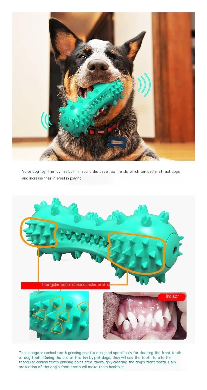 Jouet à mâcher durable pour chien agressif Jouet flottant avec couineur pour nettoyage des dents Convient aux chiens de petite, moyenne et grande taille