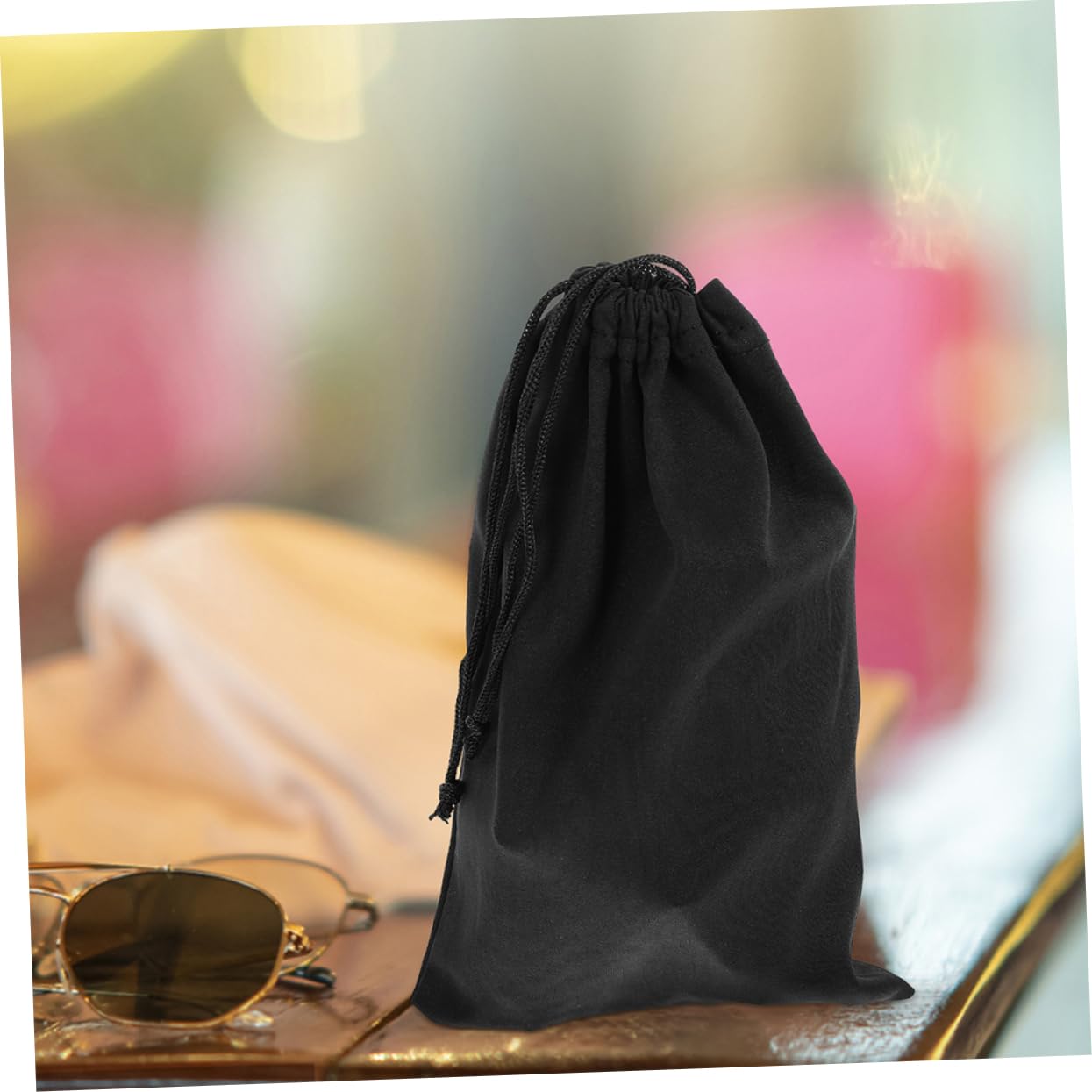 Toddmomy Tasche Für Skibrillen Beutel Brillentasche Kordelstring Brillenetui Hart Sonne Aufbewahrung Von Schneebrillen Tasche Für Schneebrillen Superfeine Faser Schwarz