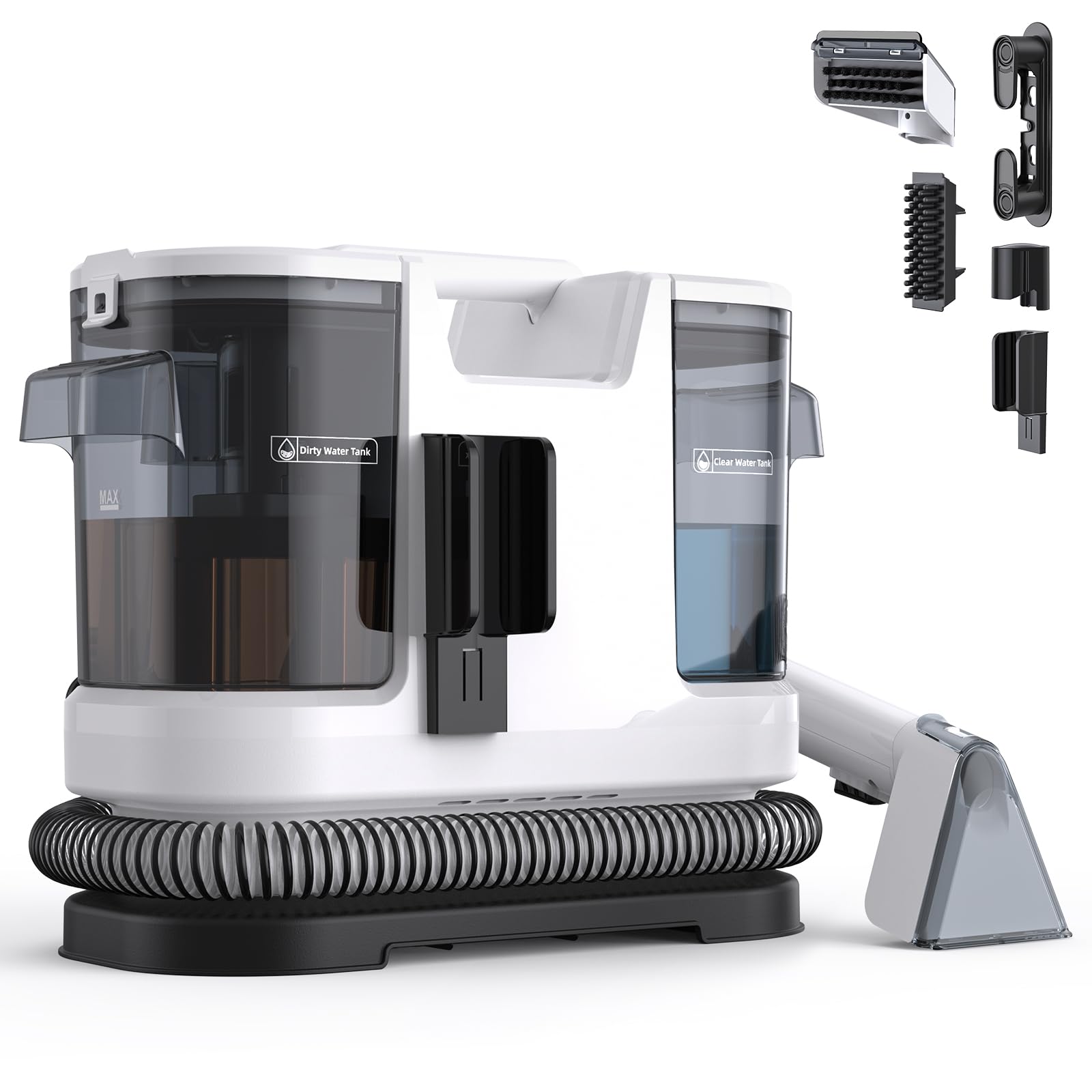 Lubluelu Nasssauger Polsterreiniger, 22 kPa, 600 W, mit Selbstreinigung | Upgrade Nasssauger Waschsauger mit langem Schlauch, großen Wassertanks und leichtem Design für Teppiche, Sofas und Autos.