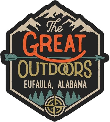 Eufaula Alabama The Great Outdoors - Adhesivo de vinilo (4 pulgadas)