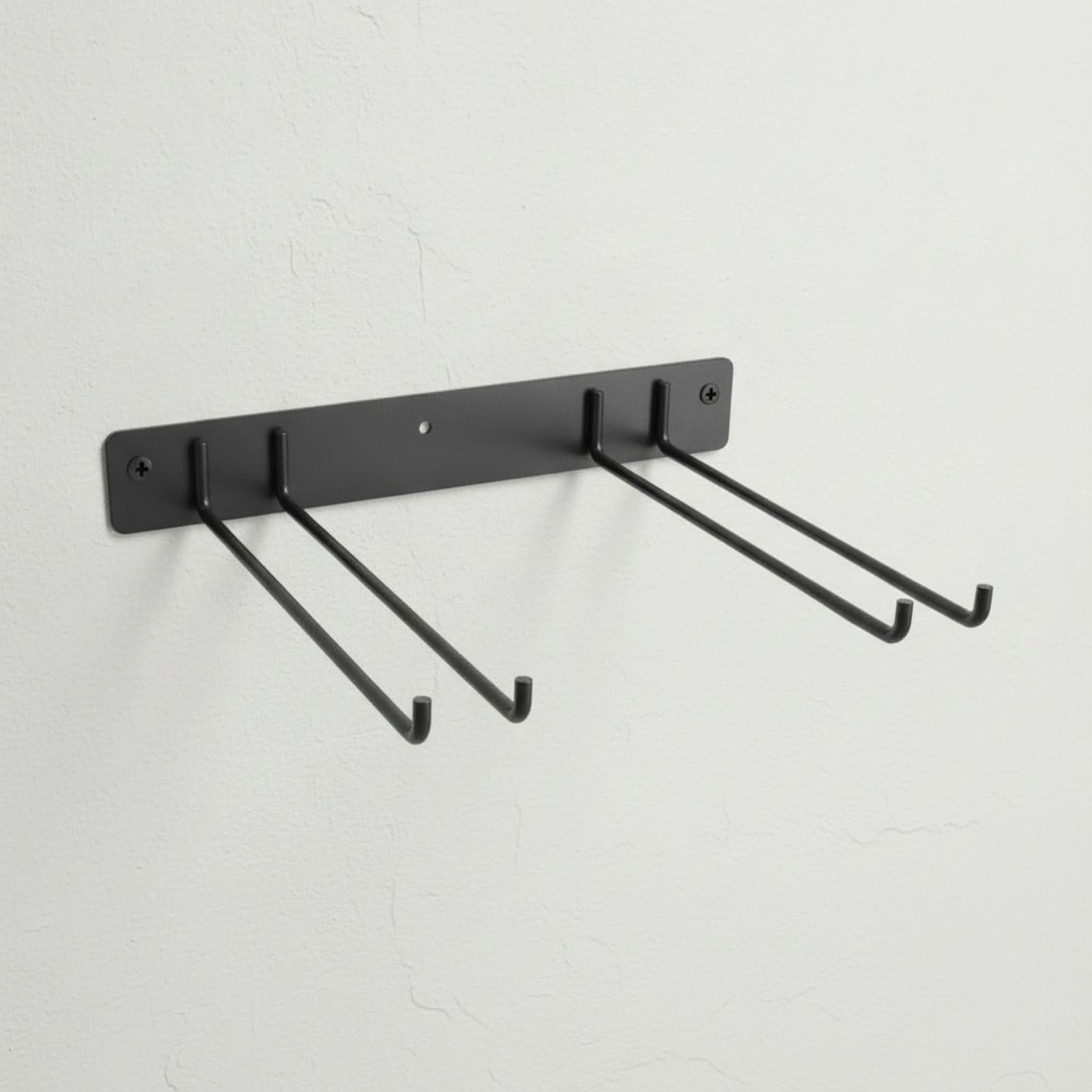 2 Piezas Organizador Herramientas Acero Sólido Negro Impermeable Rack Acero con Brazos y Ganchos Prefabricado para Cobertizo