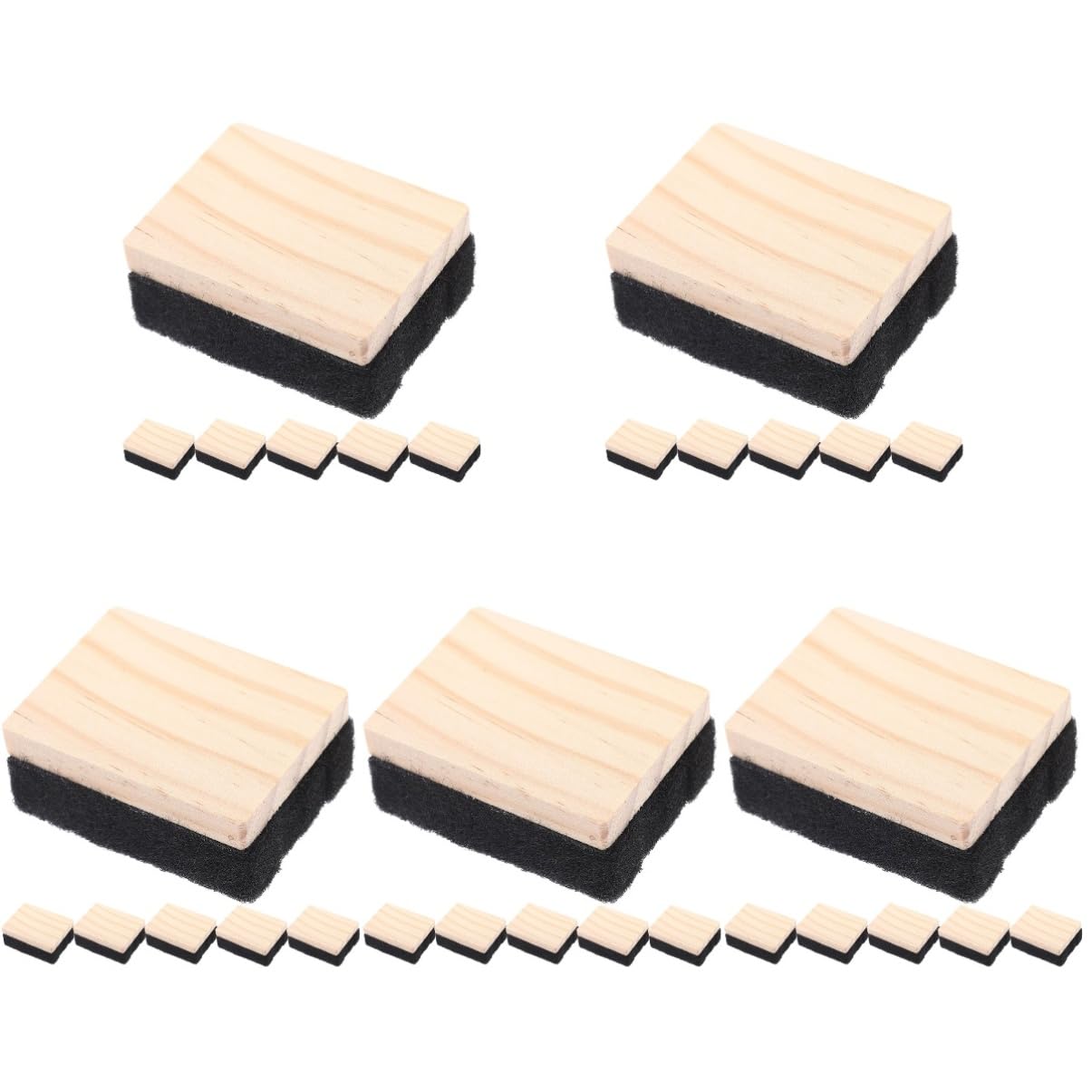 VILLCASE 5 Ensembles Gomme Pour Tableau Noir En Bois Tableau À Craie Calendrier Tableau Effaçable À Sec Gomme Électrique Grosse Gomme Marqueurs Pour Tableau Feutre 6 Pièces * 5