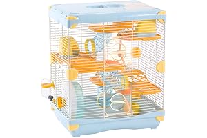 Hamster Cage | 3-Layer Habitat for Small Pets | Optimal Size for...