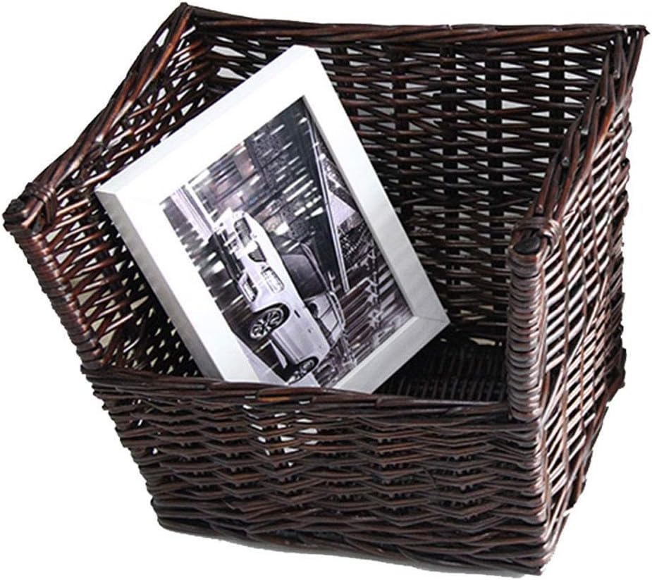 XUE JUAN 1983 Book Shelf Bookcase Bookshelf Creative Retro Rattan Desktop Small Basket Suitable For Expedit Bookcase Toy Organizer Bookcases Bookshelf Storage Organizer Freestanding (Color : A)