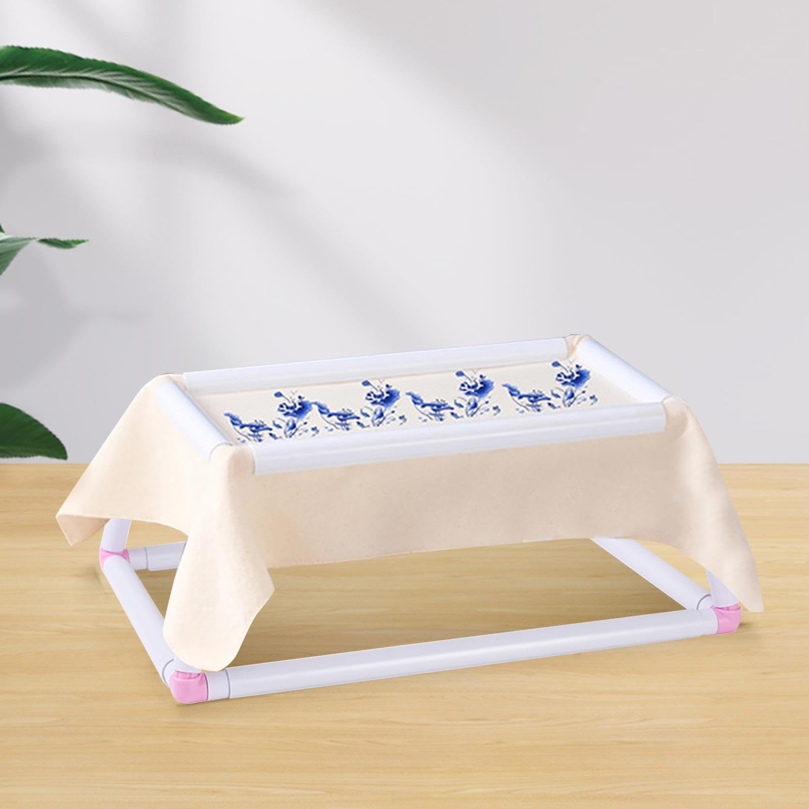 Soporte para, Bastidor de Bordado, Soporte para Regazo, Manos Libres, Combo de Costura DIY Compacto, Aro de Bordado Multifunción, Soport, Rosa Grande, Individual