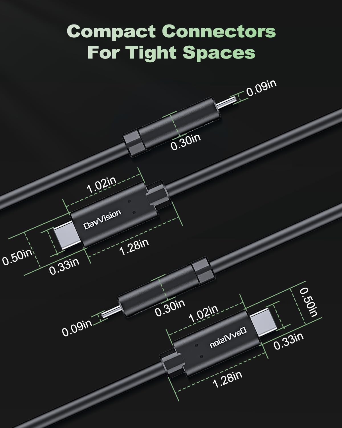 Cable de fibra óptica USB C de 25 pies, transmisión bidireccional, 10 Gbps y PD 60 W, cable de conexión USB 3.2 Gen2 para Canon/Sony/Nikon, ultra delgado y suave para cámara 4K, cámara web