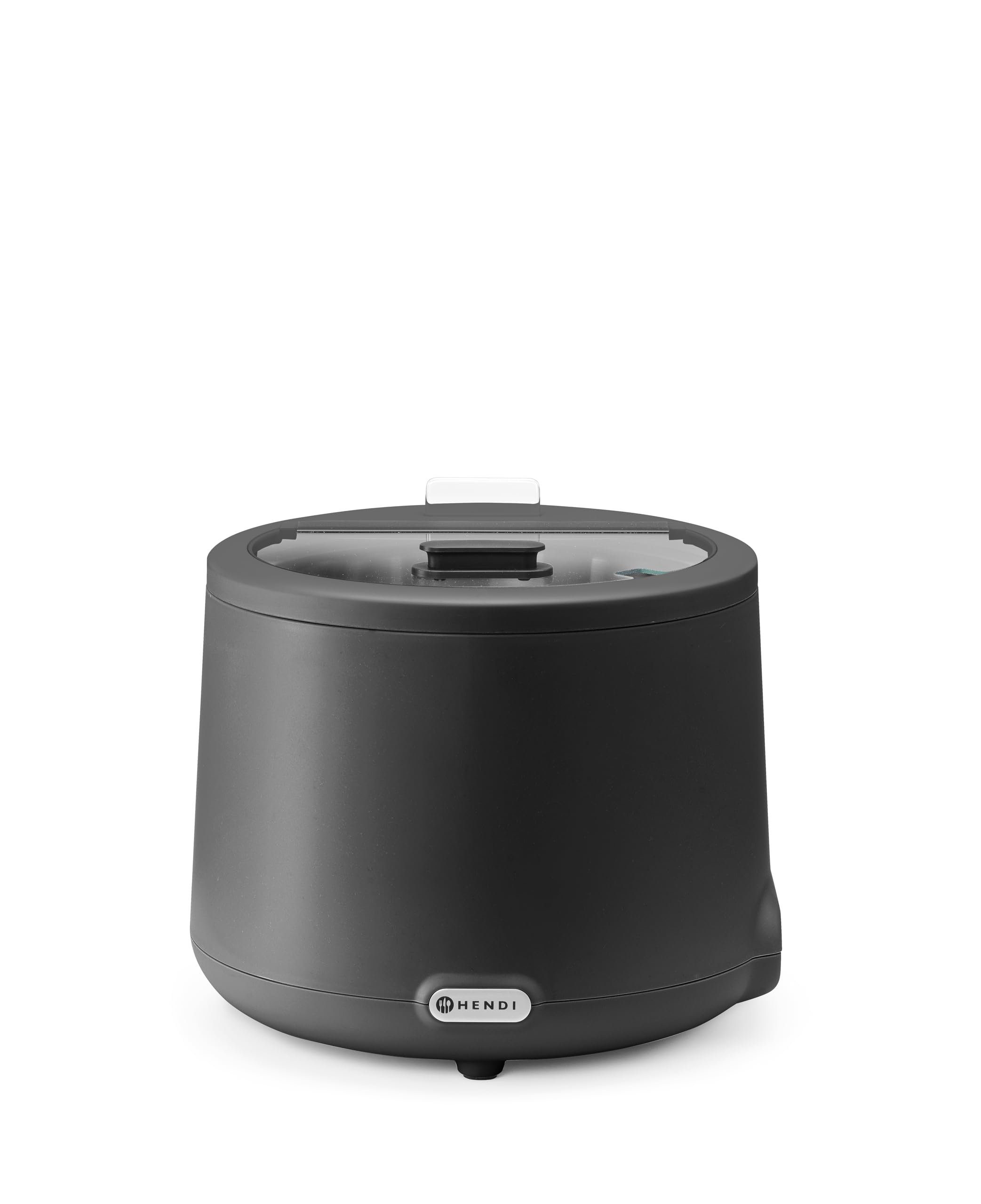 HENDI Bollitore per zuppa elettrico UNIQ per buffet, 8L, 35-85°C, 220-240V, 500W, ⌀365x(H)325mm, alluminio, acciaio inox, PP, vetro temperato, nero