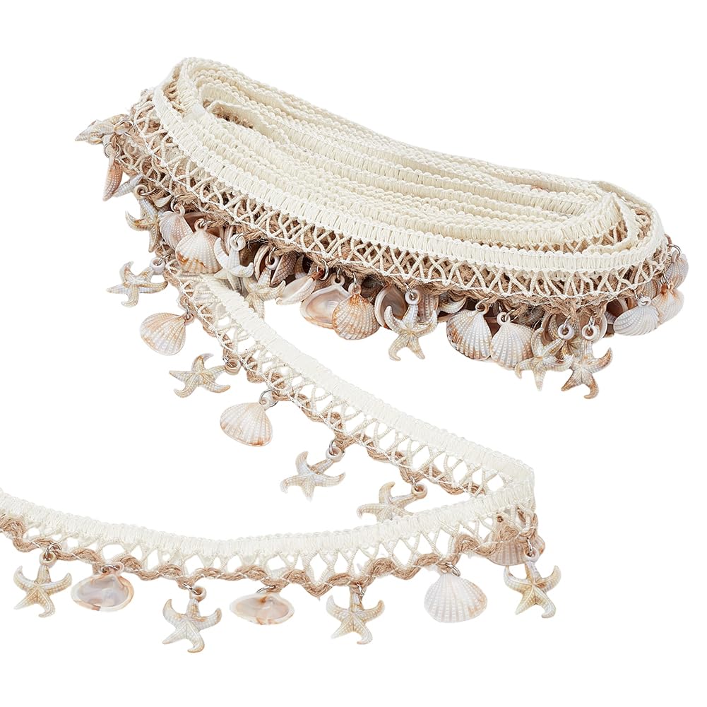 28.しめ縄 Amazon.com: PH PandaHall 5 Yards 1-1/2 Inch Shell Fringe Trim