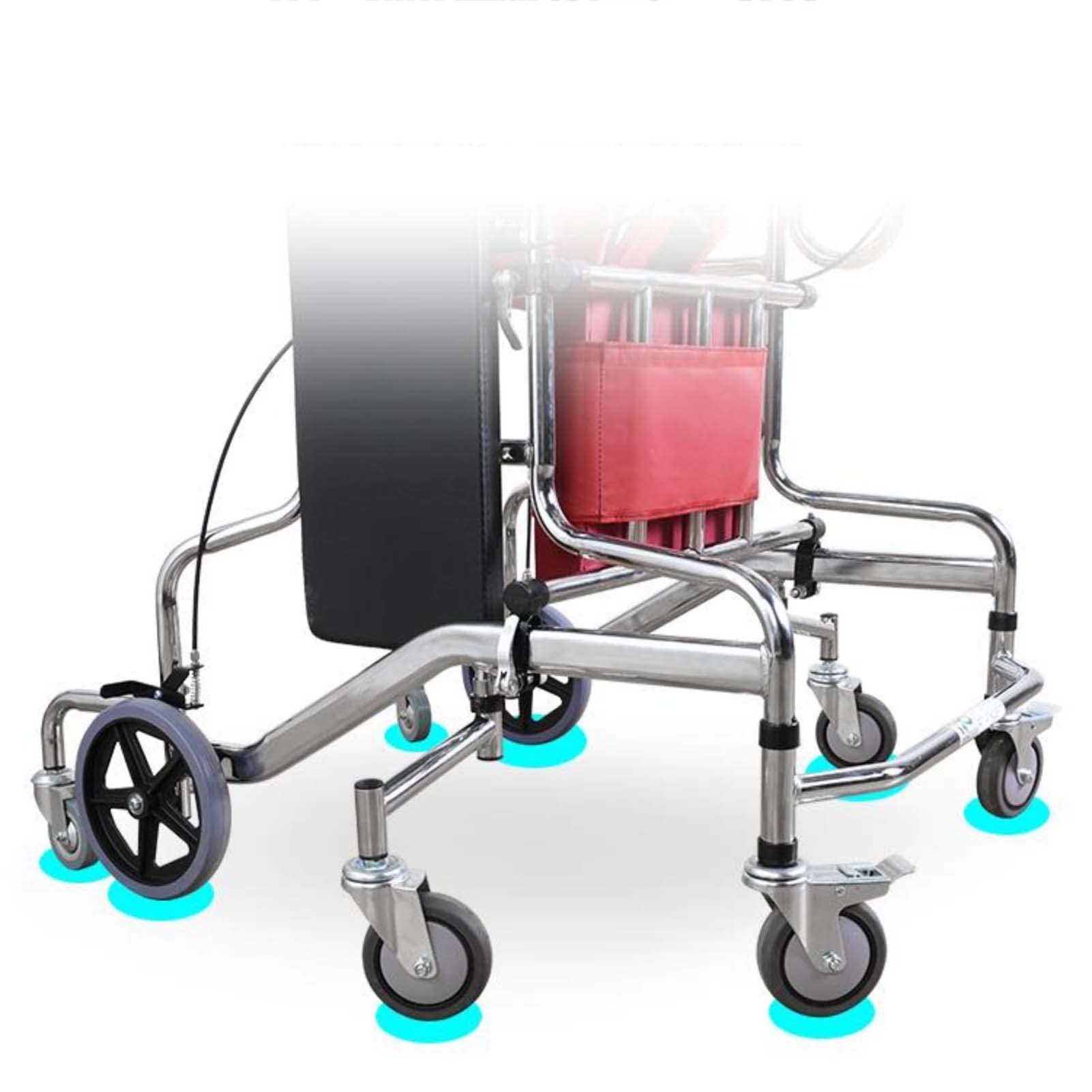 YSUEFIJO Deambulatore per Anziani 8 Ruote, Rollator in Alluminio Pieghevole, Deambulatore con Seduta, capacità di Carico Fino a 150 kg, Deambulatore per Casa, Girello per Anziani