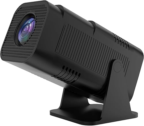 Mini proyector con WIFI y Bluetooth 720P HD con soporte 4K, 200ANSI, enfoque manual Keystone automático, base giratoria de 180, proyector de video