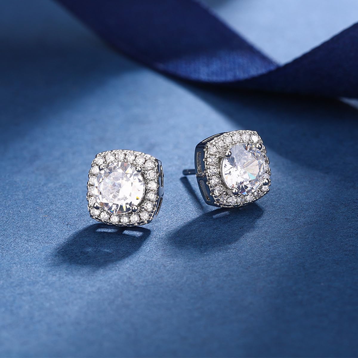 4pcs Cubic Zirconia Wedding Jewelry Sets for Bride Bridesmaid Cubic Zirconia Pendant Necklace Earrings Link Tennis Bracelet Open Ring Set for Women Birthday/Valentine's Day/Mother's Day/Christmas