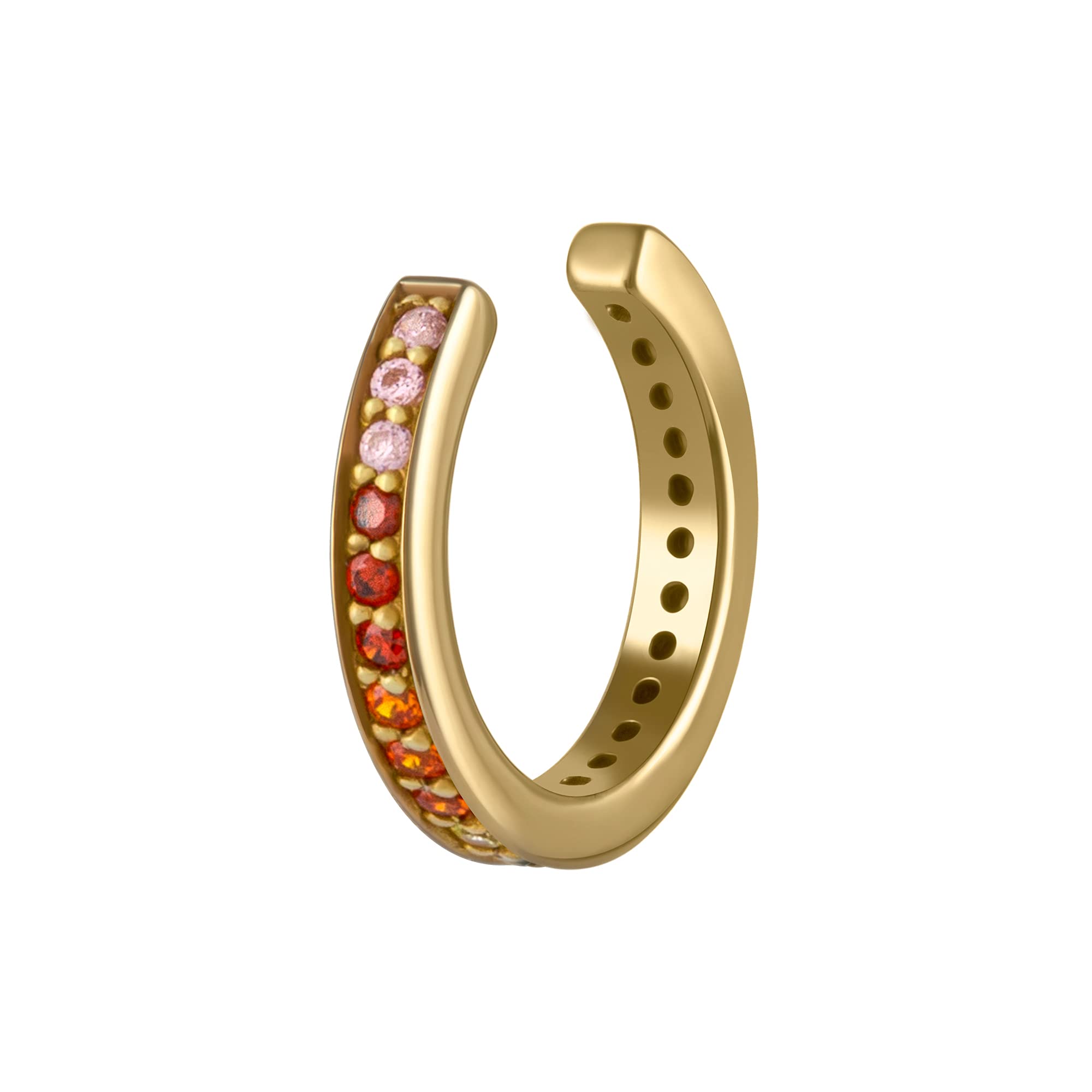 cai Damen Ear Cuff 925/- Sterling Silber 0,9cm Glänzend Zirkonia gelb 274220145