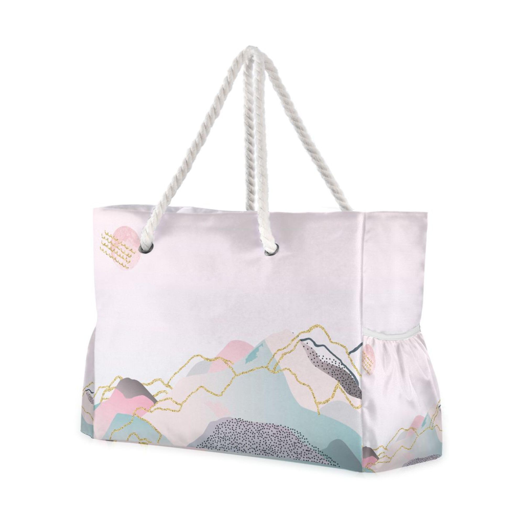 ALAZA Große Strandtasche für Damen, Kaktusgrün, Sukkulenten, Pflanzen, Blumenmuster, sanddicht, Strandtasche, wasserdicht, mit Reißverschluss, Nasstaschen, Reise-/Fitness-/Schwimmtasche