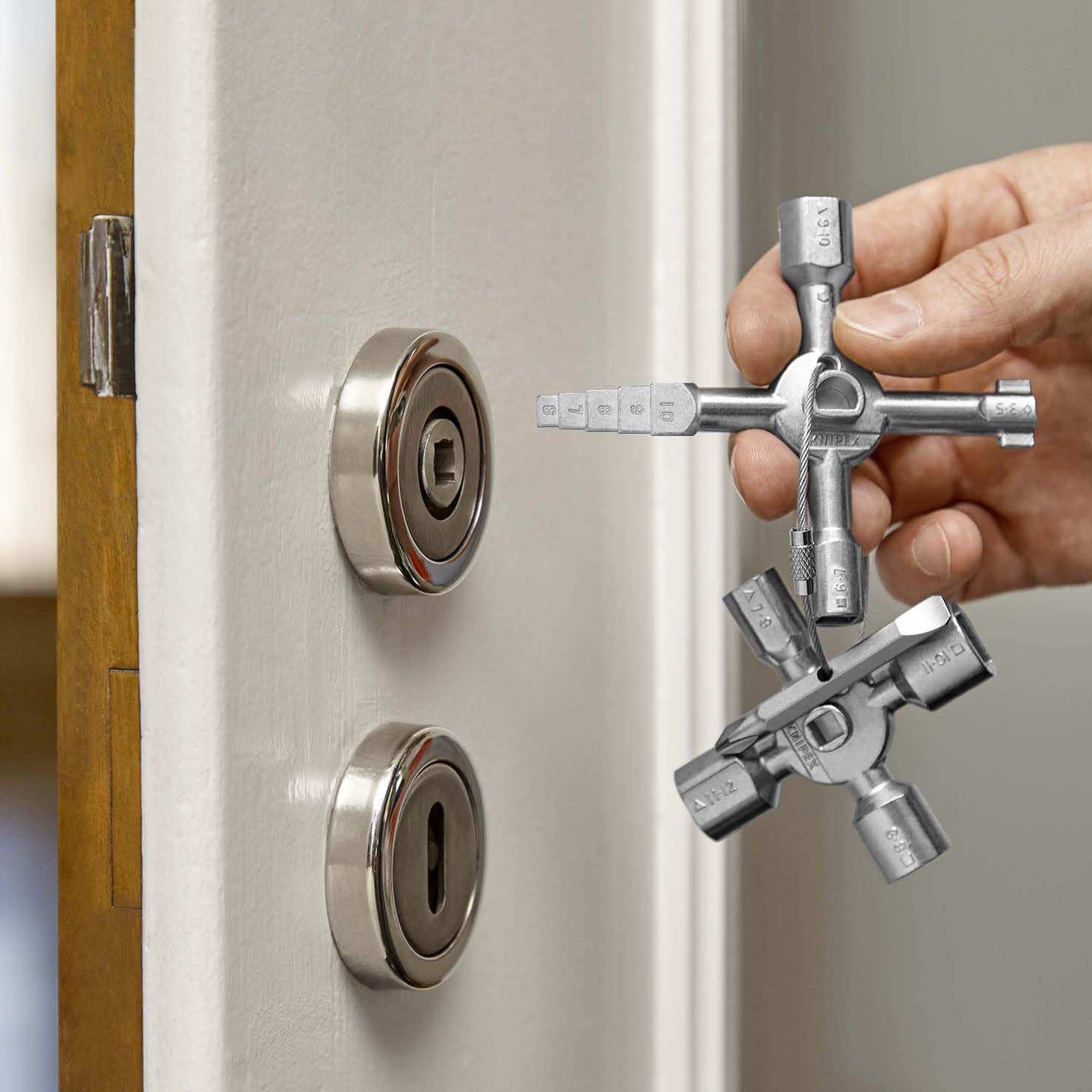 KNIPEX TwinKey Llaves para armarios de control para armarios y sistemas de paso estándar 92 mm, 00 11 01