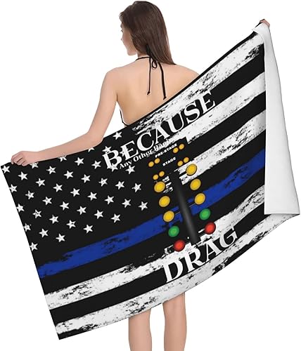 Because Any Other Racing is Such A Drag Toalla de playa de gran tamaño, microfibra de secado rápido, perfecta para natación, yoga y más, mantente
