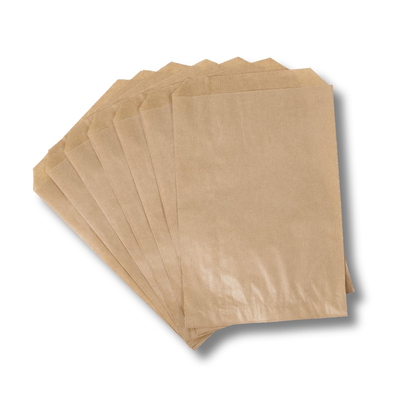 dm-folien Papiertüten I 2000 Stück I 160 x 230 + 20 mm I viele Größen I Tüten aus 40 g/m² Kraftpapier I Lebensmittelechte Brottüten I Recyclebare Kraftpapiertüten für Geschenke & Lebensmittel