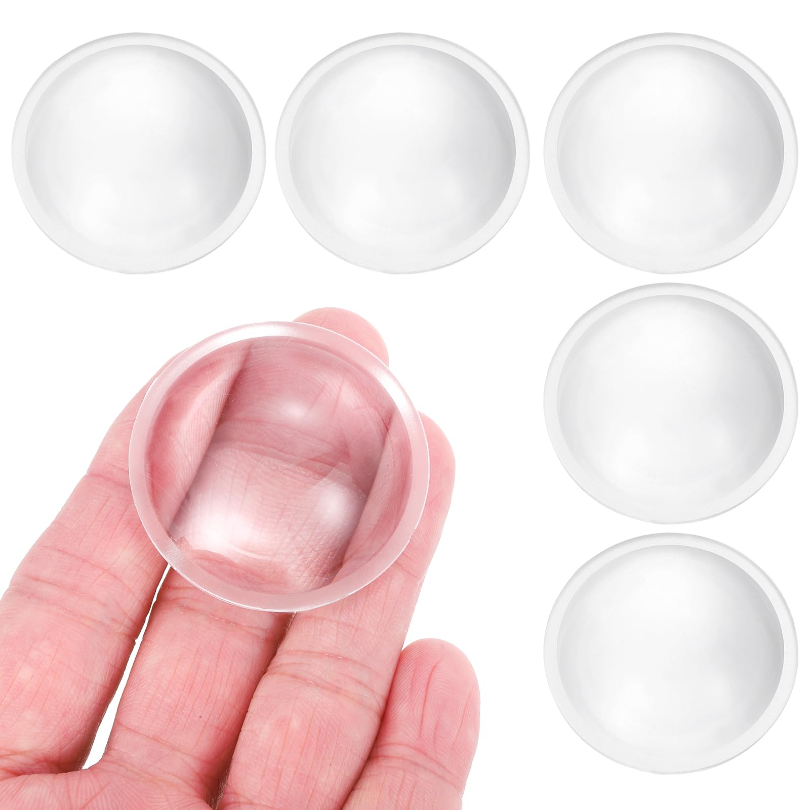PATIKIL 6Pcs Diameter 42mm Flat Convex Lens, Height 12.5mm Acrylic Optical Lens