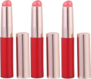 Silicone Lip Brush with Lid 3pcs Red Handle P...