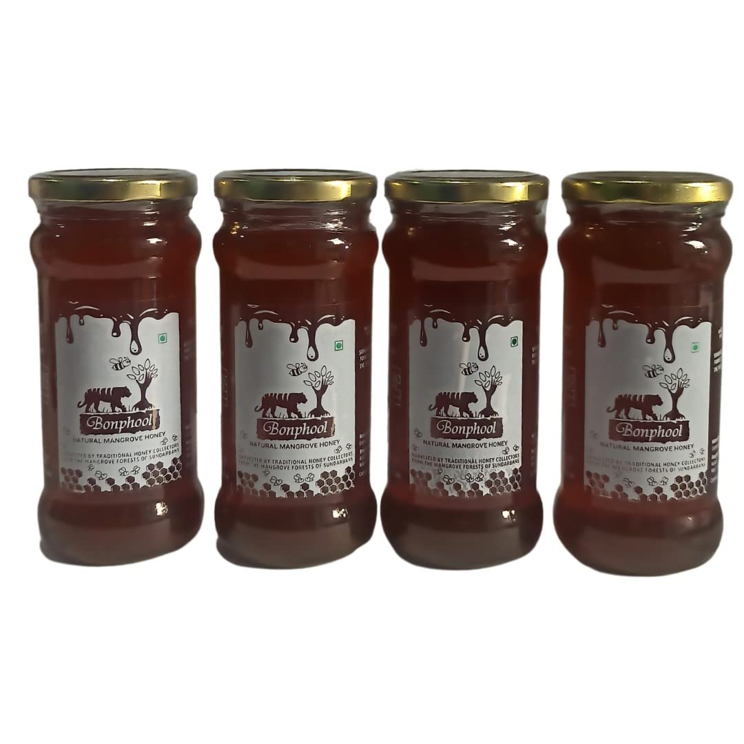 Bonphool Natural Mangrove Honey 490 gram (pack of four) (4)
