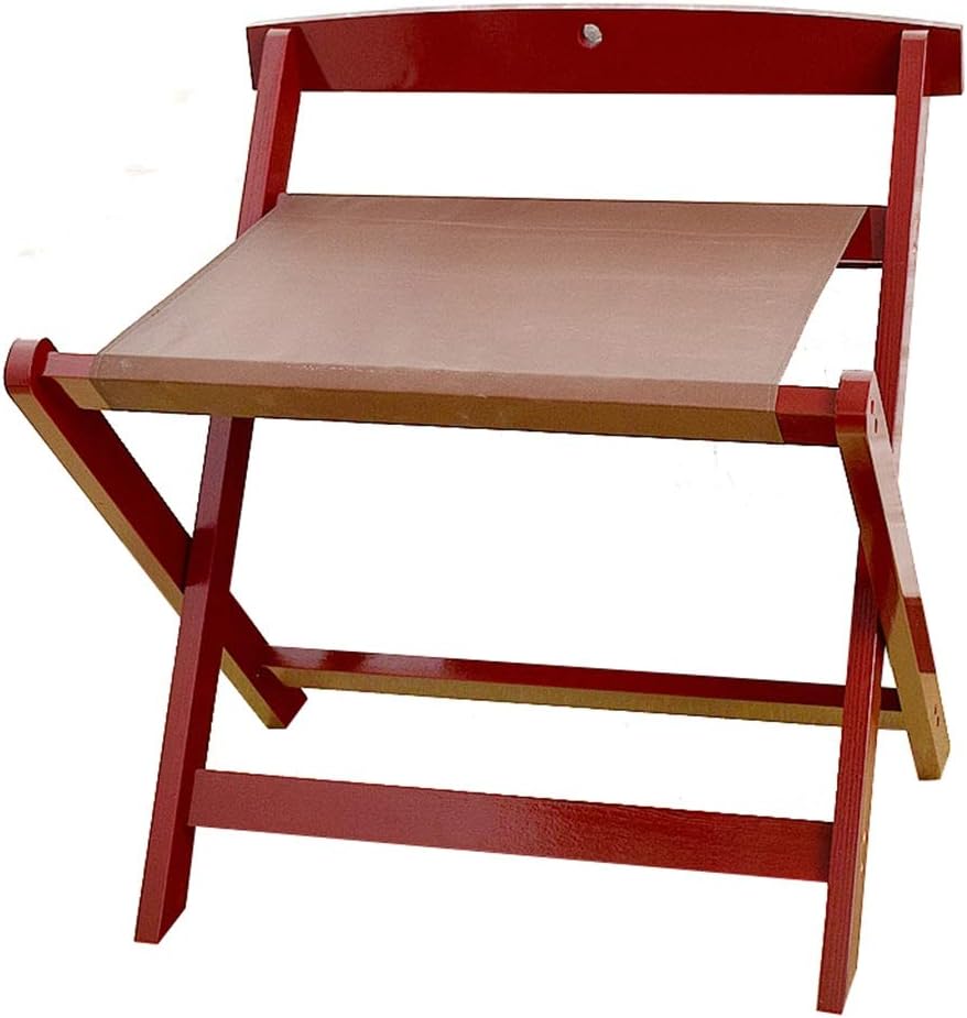 Foldable Solid Wood Luggage Rack Hotel Room Household Luggage Rack with Backrest (Multiple Colors Available) (Color : B) (A)