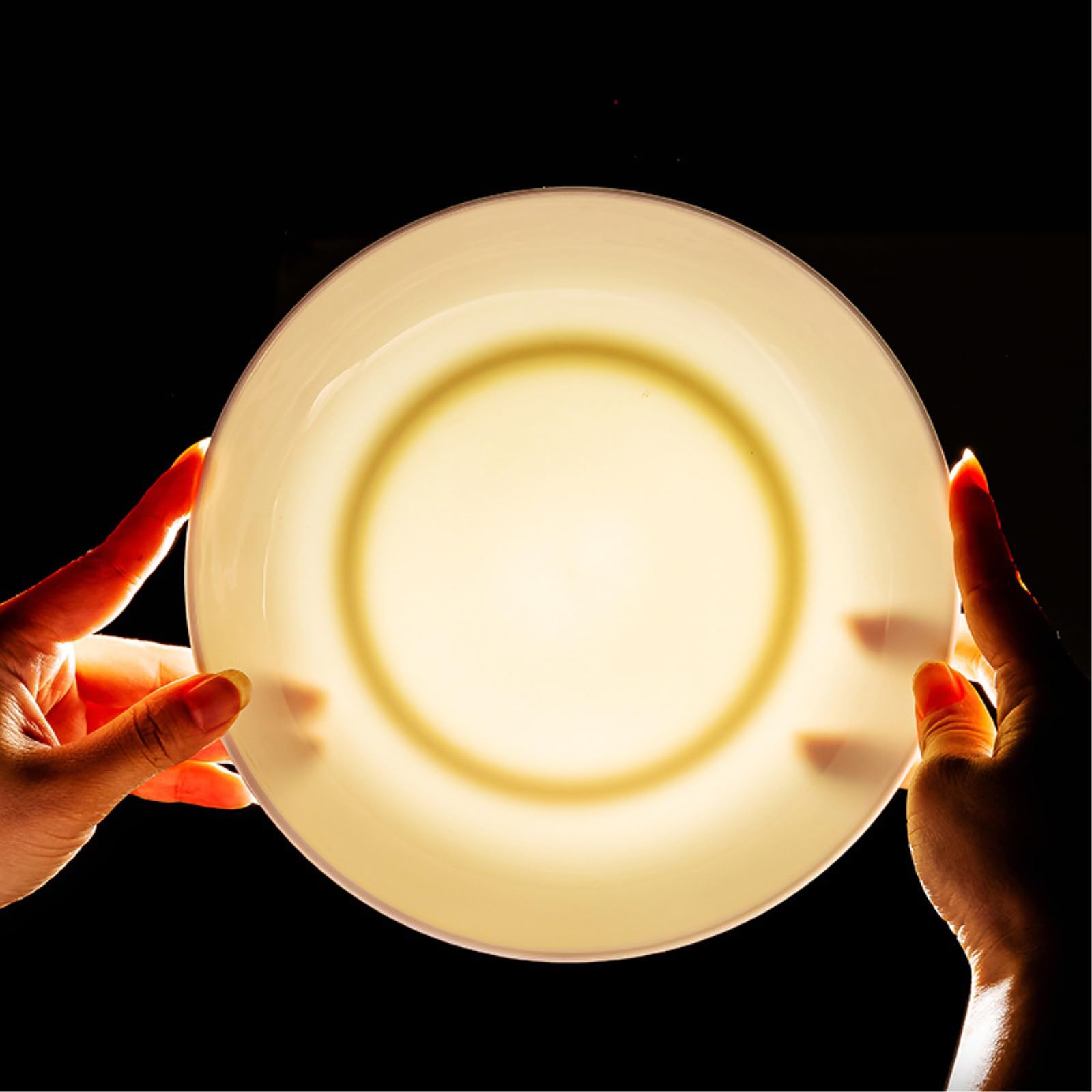 Assiettes de couleur en porcelaine sous glaçure pour la maison - Assiettes de riz personnalisées en porcelaine blanche de 19,1 cm (lot de 2)