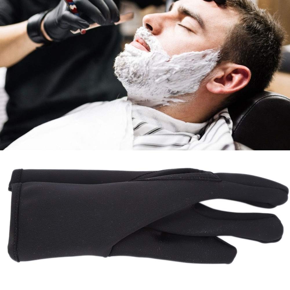 Gant de coiffure, de protection à 3 doigts, de coiffure, de coiffure, isolants pour le salon à la maison (noir)
