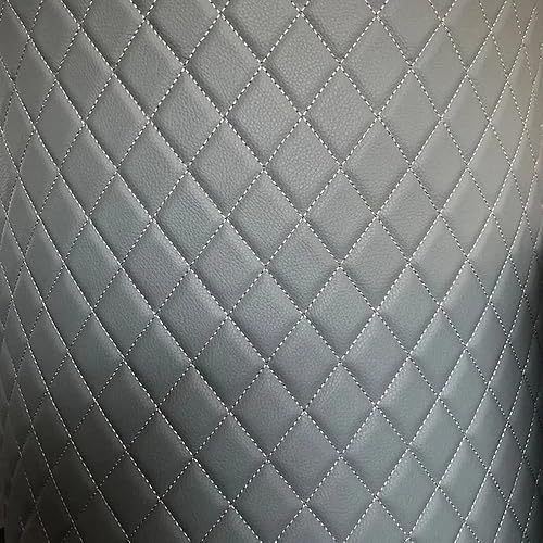 Miniatura 9 de Tela de vinilo de piel sintética con respaldo de espuma acolchada de 2 x 3 hilos de diamante para tapicería automotriz, muebles, proyectos