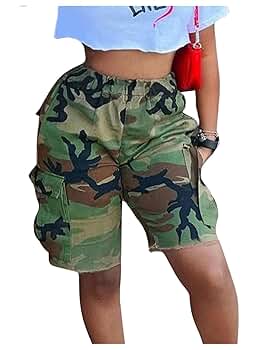 Amazon.com: SOLY HUX Women's Camo Cargo Shorts High Waisted