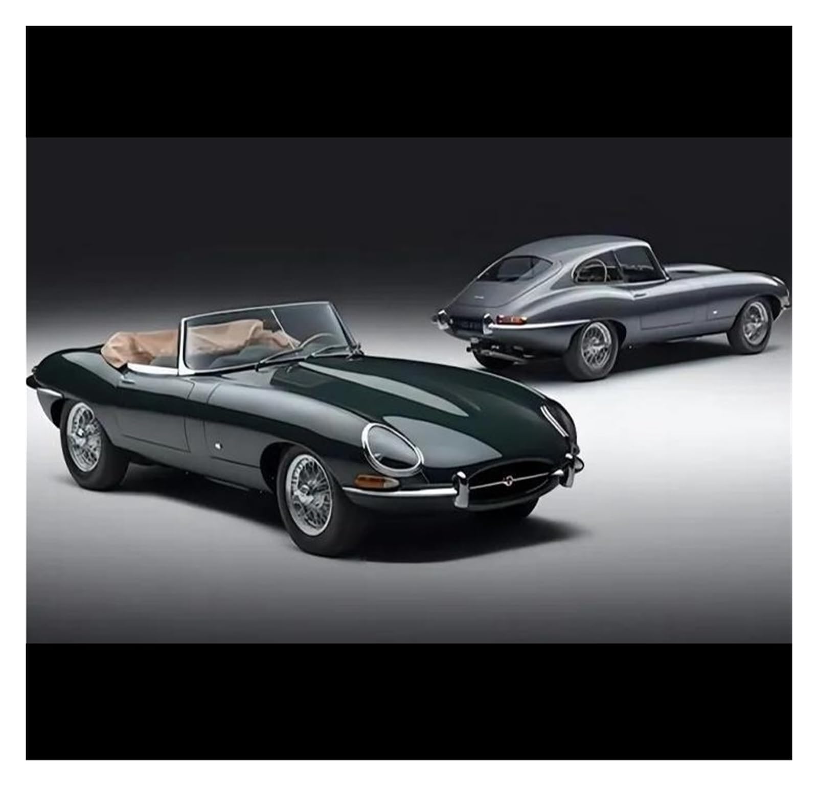 Metallo Scala Replica 1 18 Per Jaguar E-Type Cabriolet Convertibile Sportiva Auto Diecast Modello Edizione Veicolo Giocattolo Nero(Style 2)