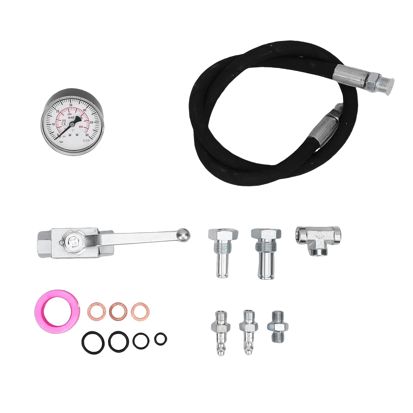 Cocoarm IPR Air Test Tool Kit, Rilevatore di Perdite del Olio Ad Alta Pressione per 6.0L 7.3L, con Tubo da 5300 PSI per Officine di Riparazione Fai da Te