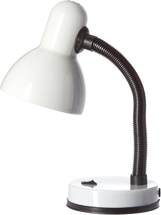 Simple Designs LD1003WHT Basic Desk Lamp, White, Desk Lamps Amazon