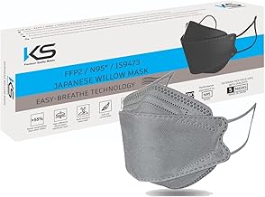 KS Premium N95 Mask for Men & Women — Reusable Mask — Japanese Willow Mask - Korean KF94 Face Mask — 4 Layer DRDO, ISI (BIS) Certified FFP2 Protection