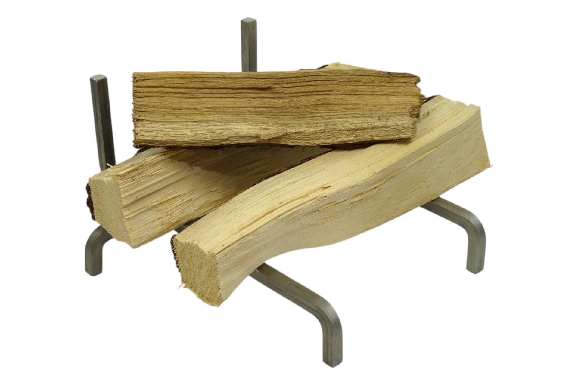 Feuerhund Edelstahl 2er Set Kaminbock Feuerbock Kaminböcke Kaminhund Feuerross (300x140x150mm)