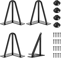 Vista 18 de SMARTSTANDARD Patas de mesa de horquilla de 8 pulgadas, 1/2 pulgadas de diámetro, 3 varillas de metal, proyectos de bricolaje para mesitas de noche