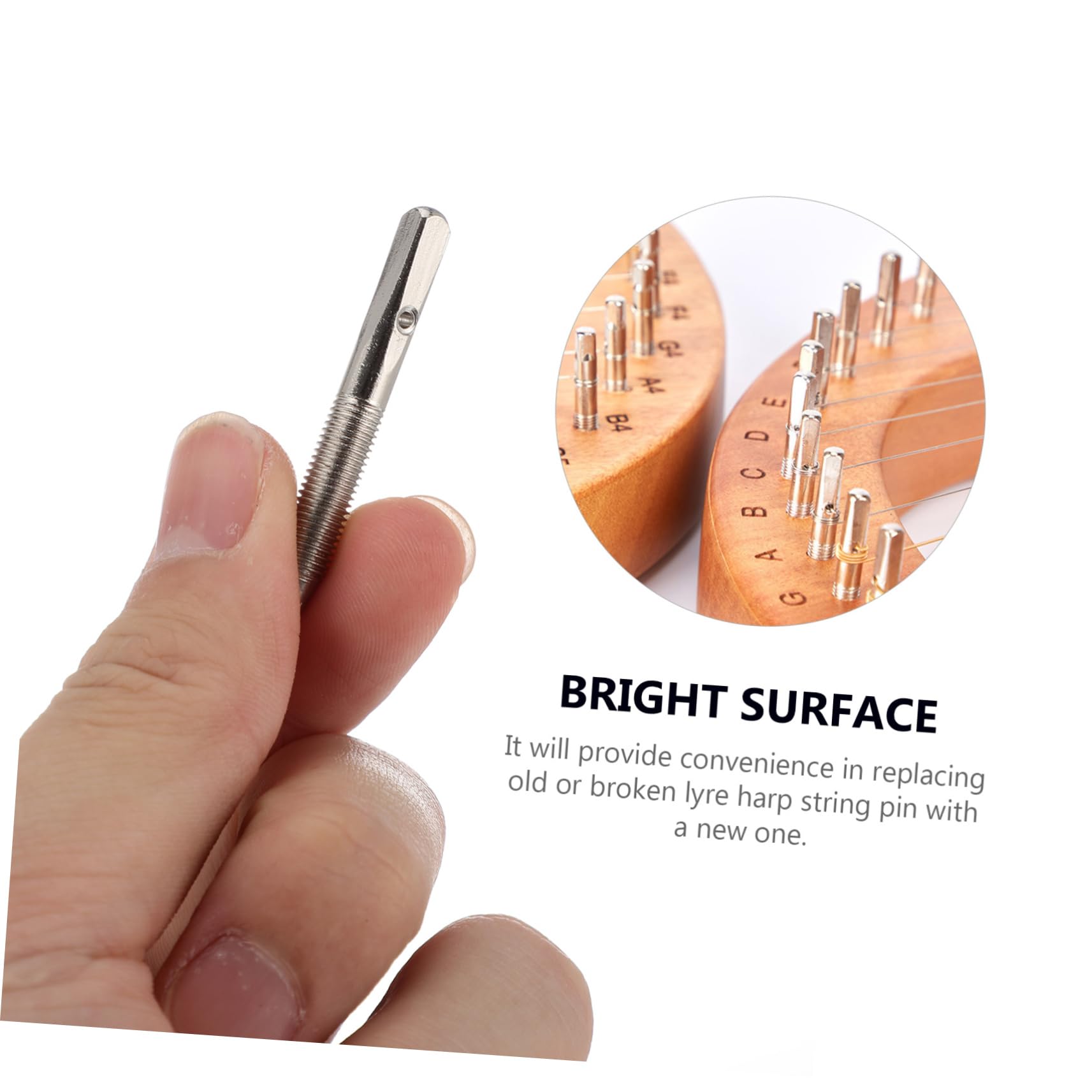 Totority 3sets Harp Tuning Pin Lyre String Pin Harp String Part Stringed Instrument Accessory 7pcs*3