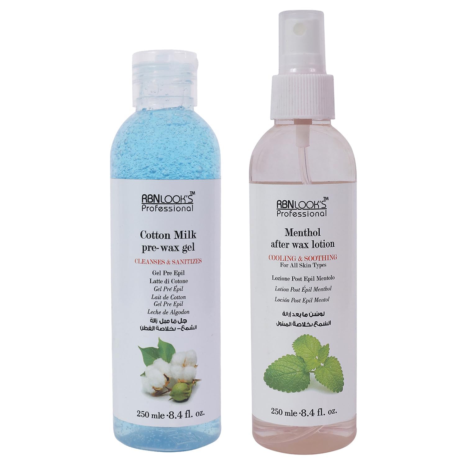 COTTON MILK PRE-WAX GEL AND MENTHOL AFTER WAX LOTION COMBO PACK OF 2 (250 ML)-image-31