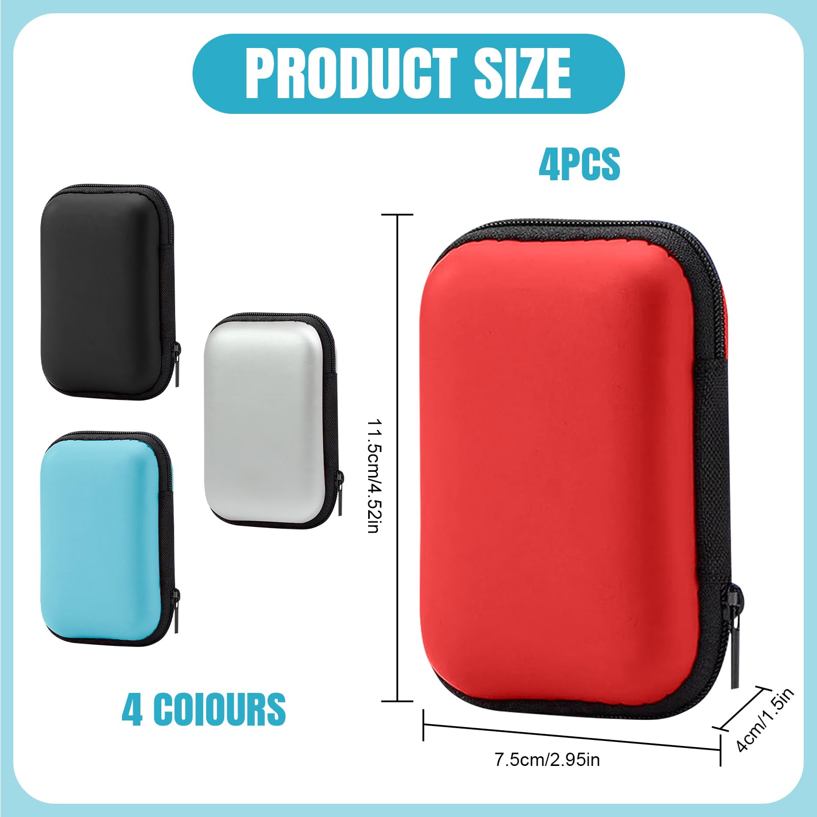 4 Pcs Playing Card Case for UNO Cards Waterproof UNO Case for Camping Storing 4 Colours UNO Card Holder Game Box - Image 2
