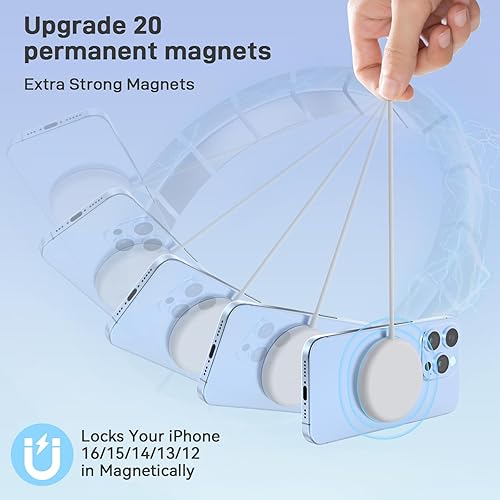 Miniatura 4 de DoHonest Cargador inalámbrico magnético 3 en 1, almohadilla de carga rápida de 15 W para iPhone 1615141312, AirPods y Apple Watch, diseño compacto,
