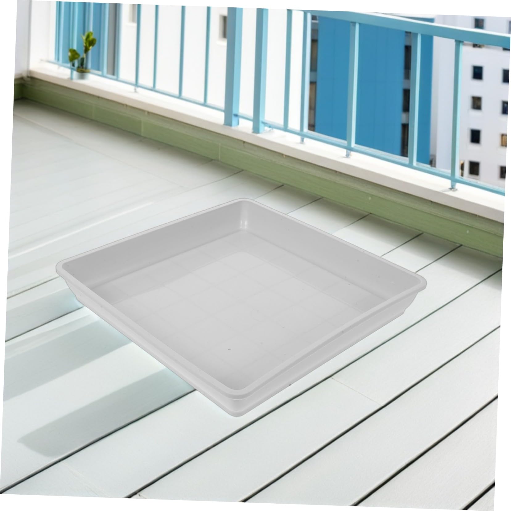 TOYANDONA 10 Piezas Bandejas de Goteo Cuadradas para Plantas Plástico para Jardín Interior y Exterior Protección de Muebles y Suelo