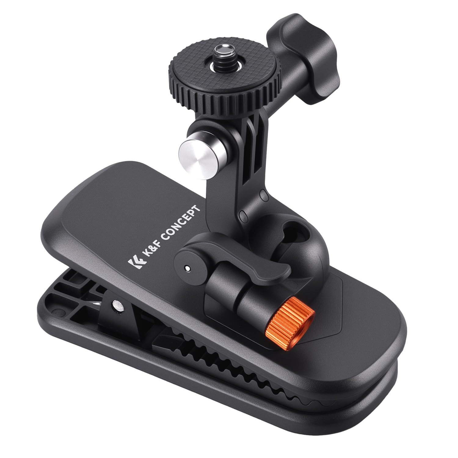 K&F CONCEPT Support Pince Magnétique pour Sac à Dos, Rotule à 360°, Compatible avec DJI Osmo Action 6/3/4/5 Pro, GoPro Hero 13-9 Noir, Insta360 X5/X4/X3 - Support pour Caméra d'action