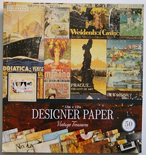 Colorbok 12 Designer Paper Pad - Vintage Treasures by Colorbok