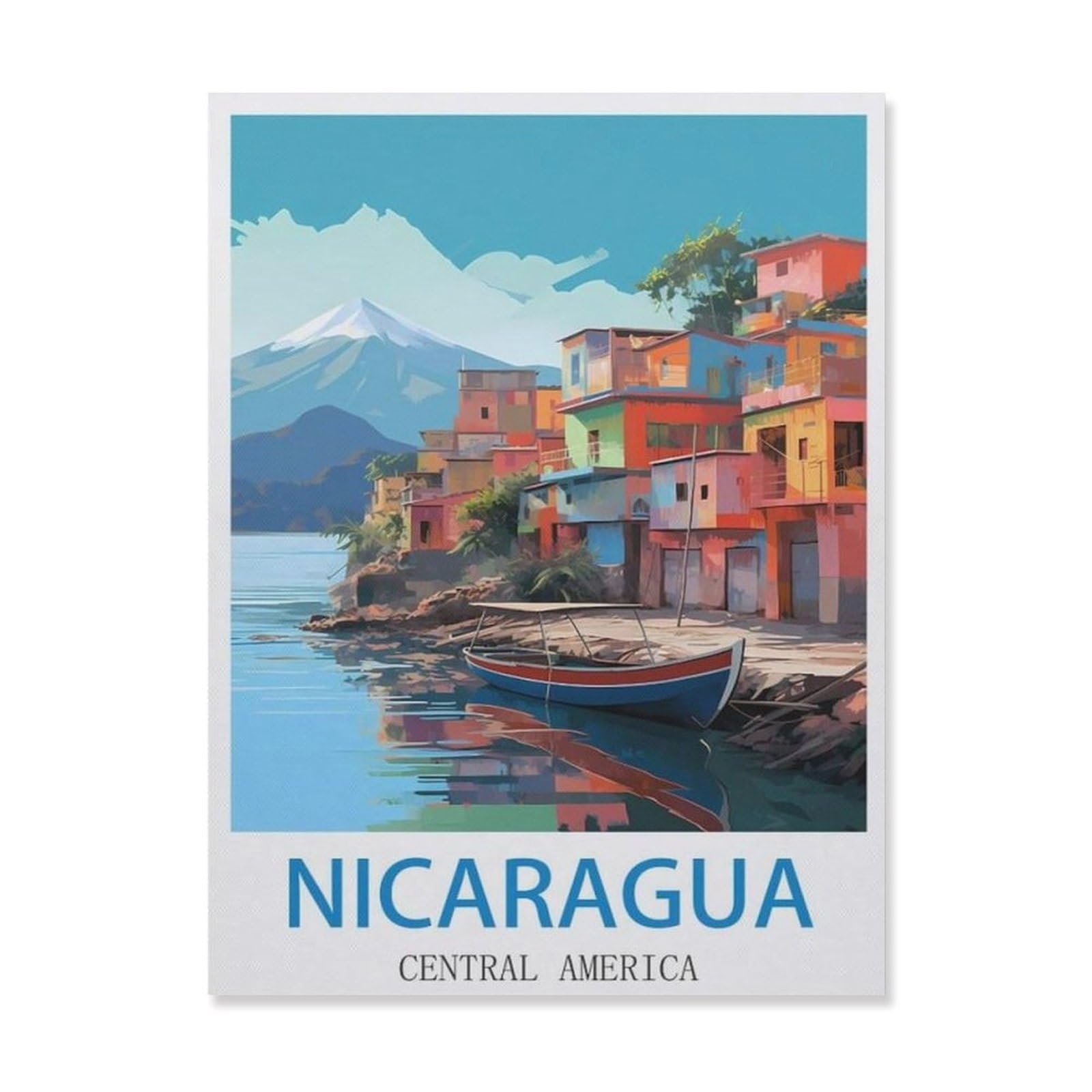 Nicaragua Central America，Tin Sign Vintage Retro Man Cave Bar Pub Shed Novelty Gift Aluminium Metal Tin Wall Décor Sign(15x30cm）6x12 inch-EF40