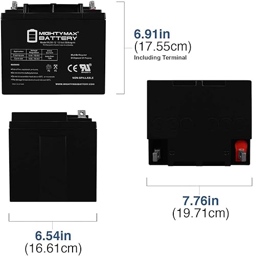Miniatura 2 de Mighty Max Battery Batería de repuesto SLA de 12V 50AH para UB12500 45979 45977