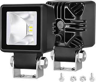 2 Inch LED Pods with DRL, LTEODCHEW 2PCS Screwless 5,000LM Flood Beam Motorcycle Auxiliary Scene Reverse Ditch Camp Work Back up Lights for Motorcycle Trucks Tacoma —— Flood